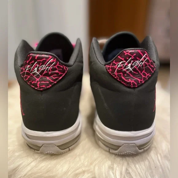 Nike Air Jordan Flight Origin 3 Black Pink Basketball Shoes Sneakers - Picture 7 of 8